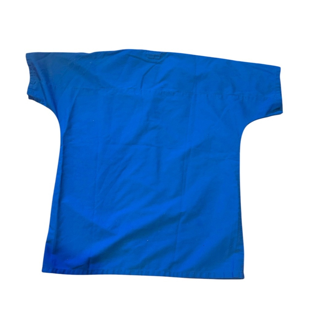 ScrubZone X-S scrubs. Royal blue top and bottom